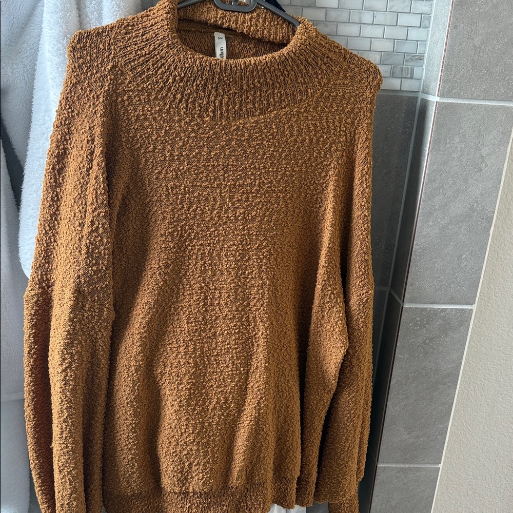 Glam Brown Textured Sweater